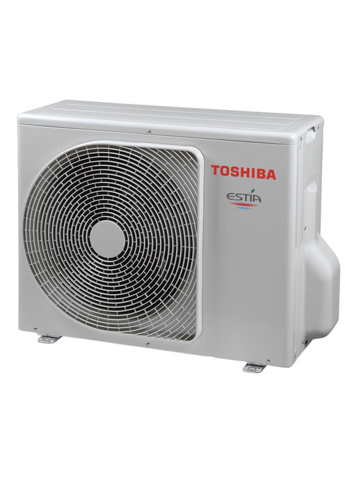 Innovative Technologie zur Nutzung erneuerbarer Energiequellen: die Luft-Wasser Wärmepumpen der neuen ESTIA Serie 5 von Toshiba bieten einen hervorragenden Wirkungsgrad